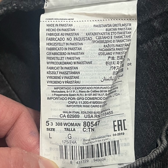 MNG Authentic Denim Women’s Black Denim Skirt Size Medium - Picture 11 of 12